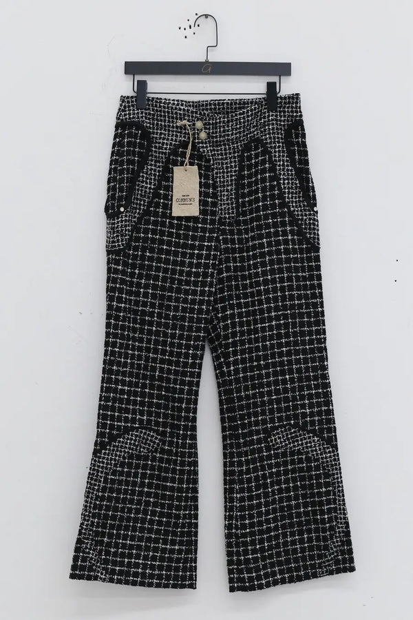 communs black and white checkered trousers FW23-P125A (FW23-P125)